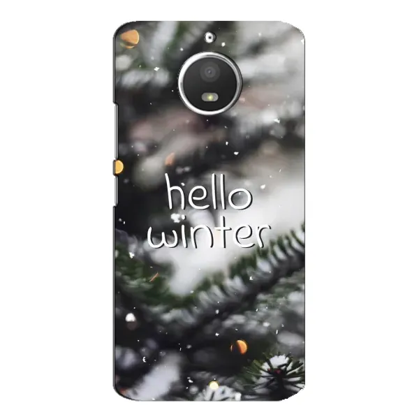 Чехол с принтом «Hello winter» для Motorola MOTO E4 Чехол с принтом «Hello winter» для Motorola MOTO E4