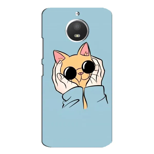 Чохол з принтом «Котик в окулярах» для Motorola MOTO E4 Чохол з принтом «Котик в окулярах» для Motorola MOTO E4