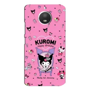 Чехлы с топовыми принтами для Мото Е4 (KUROMI)