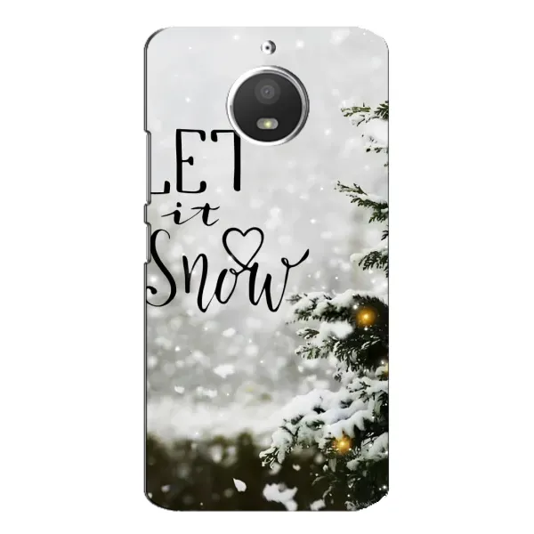 Чехол с принтом «Let it snow» для Motorola MOTO E4 Чехол с принтом «Let it snow» для Motorola MOTO E4