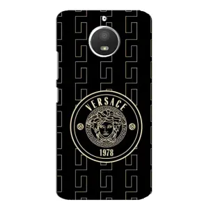 Чехлы VERSACE для Мото Е4 (PREMIUMPrint) (Лого Версаче)