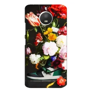 Брендновые Чехлы для Motorola MOTO E4 - (PREMIUMPrint) (Nike цветы)