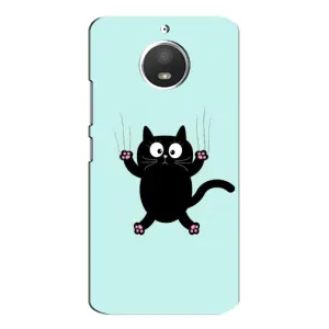 Чехол с принтом для Motorola MOTO E4 (AlphaPrint) Модные коты (Падающий кот)