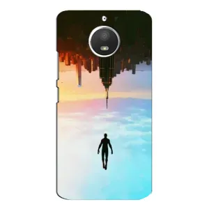 Чехол с человеком пауком для Motorola MOTO E4 - (AlphaPrint) (Паук человек)
