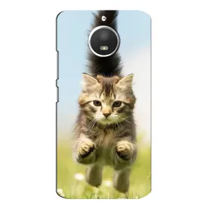 Чехлы с Котиками для Motorola MOTO E4 (VPrint) (Прыжок кота)
