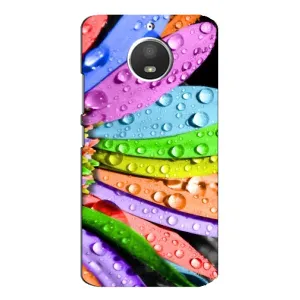 Чехлы (ART) Цветы на Motorola MOTO E4 (VPrint) (Семицветик)