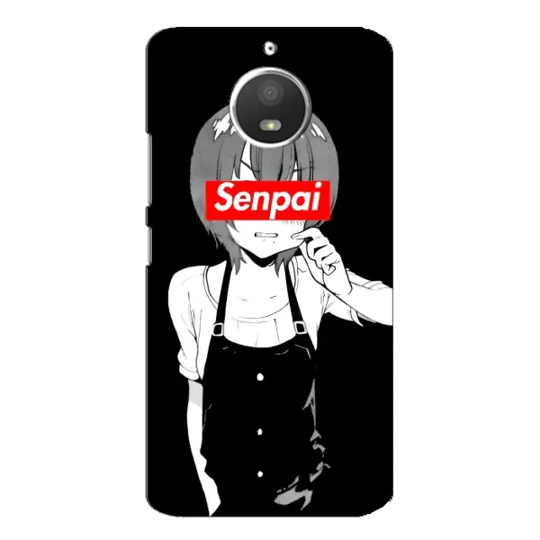 Чехол с принтом «Senpai» для Motorola MOTO E4