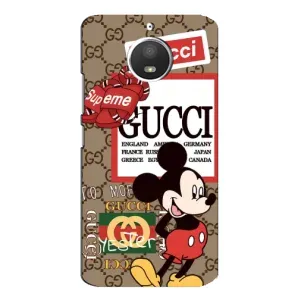 Чехол Disney Mouse Motorola MOTO E4 (PREMIUMPrint) (Стильный Микки)