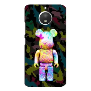 Чехлы для Motorola MOTO E4 - Bearbrick Louis Vuitton (PREMIUMPrint) (Яркий Bearbrick)