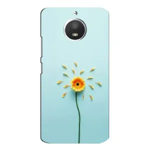 Чехлы с Цветами для Motorola MOTO E4 (VPrint) (Желтый цветок)