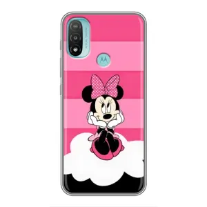 Эксклюзивный чехол для Motorola MOTO E40 (AlphaPrint - Мультяшные) (Девочка Maus)