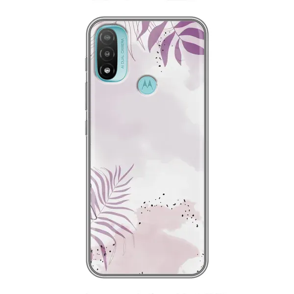 Чехол с принтом «Фиолетовые листья» для Motorola MOTO E40