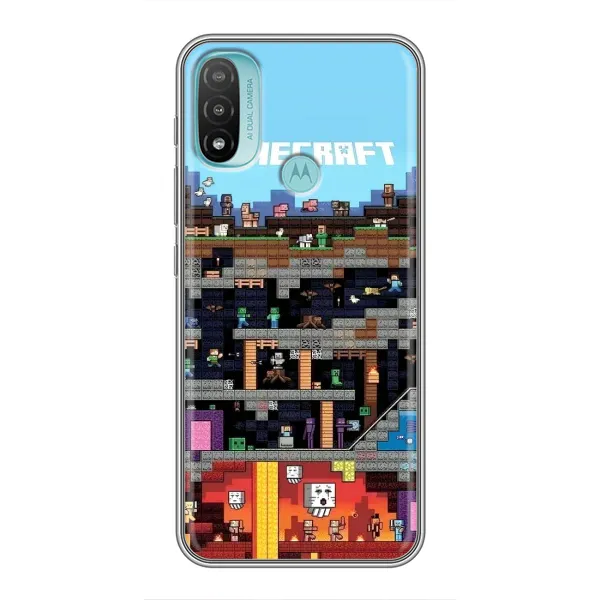Чохол з принтом «фон Minecraft» для Motorola MOTO E40 Чохол з принтом «фон Minecraft» для Motorola MOTO E40