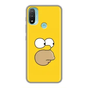 Чехол с Симпсонами для Motorola MOTO E40 (VPrint) (Гомер)