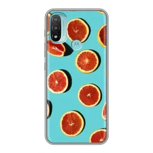 Чехлы с Фруктами для Motorola MOTO E40 (VPrint) (Грейпфрут)