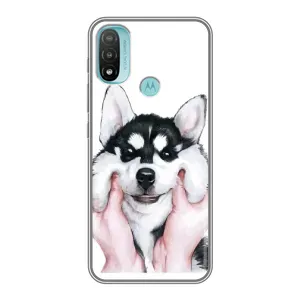 Чехол с Хаски для Motorola Moto E40 - (AlphaPrint)