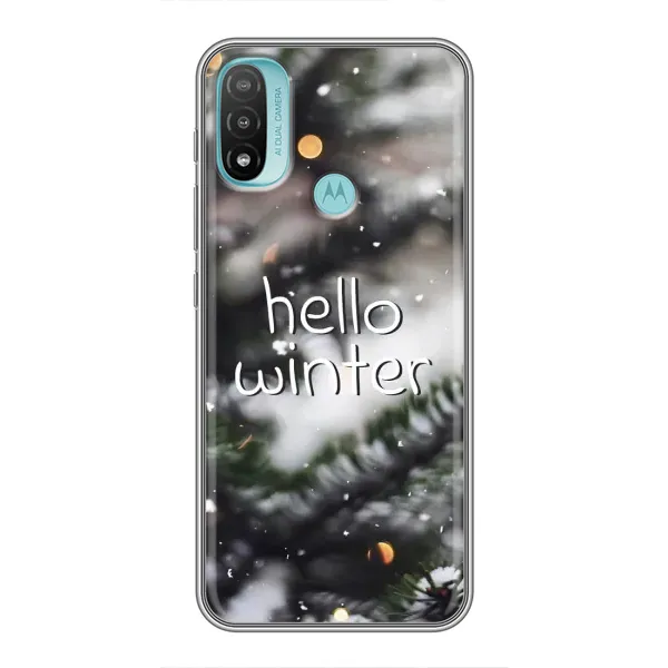 Чохол з принтом «Hello winter» для Motorola MOTO E40