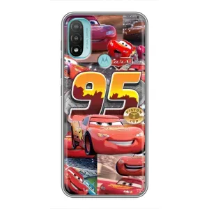 Силиконовый чехол Маквин для Motorola MOTO E40 (Коллаж Молния Маквин)