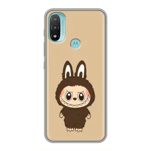 Чехол с Лабубу на Motorola MOTO E40 (Bored Ape в красном)