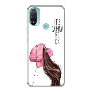 Чехол с печатью для Motorola MOTO E40 - (Мода) (AlphaPrint) (Коронавирус)