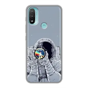Чехол NASA для Motorola MOTO E40 (AlphaPrint) (Космонавт фото)
