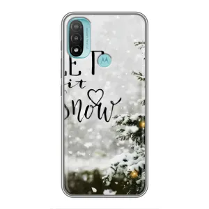 Новорічні, Святкові Чохли для Motorola MOTO E40 - 2024 год (Let it snow)