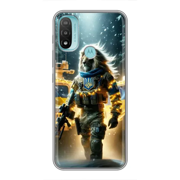 Чехол с принтом «ЛЕВ ЗСУ» для Motorola MOTO E40 Чехол с принтом «ЛЕВ ЗСУ» для Motorola MOTO E40