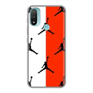 Чехлы для Motorola MOTO E40 - с картинкой JORDAN (AlphaPrint) (Лого Джордан)