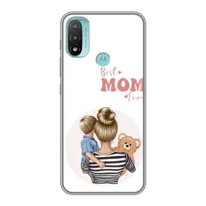 Чехлы для мамы на Motorola MOTO E40 (Мама и сын)