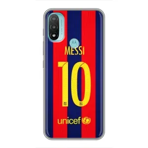 Чехлы Месси для Motorola MOTO E40 (AlphaPrint) (Messi Barca 10)