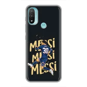 Чехлы для Motorola MOTO E40 (Leo чемпион) (AlphaPrint) (Messi ПСЖ)