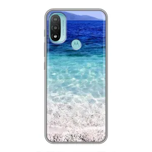 Силиконовый чехол с КАРТИНКАМИ лето для Motorola MOTO E40 (AlphaPrint) (Море)