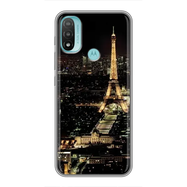 Чохол з принтом «Нічний Париж» для Motorola MOTO E40