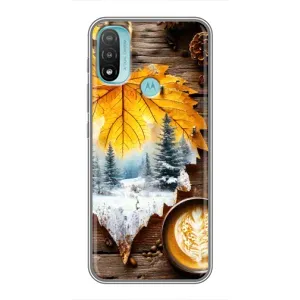 Чохол з принтом «Осінньо-зимова кава» для Motorola MOTO E40