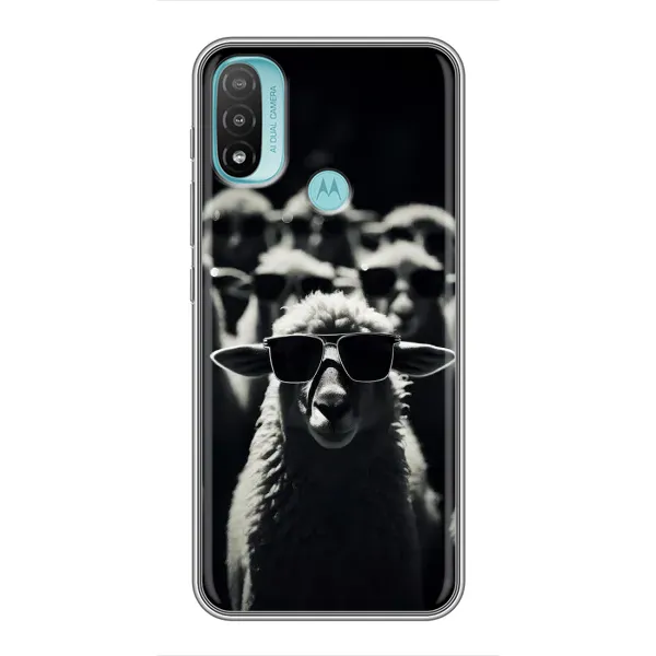 Чохол з принтом «Овечка в окулярах» для Motorola MOTO E40