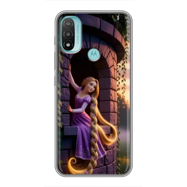Чохол з принтом «Рапунцель на вежі» для Motorola MOTO E40