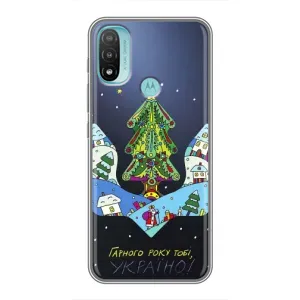 Чохол з принтом «Різдвяний герб» для Motorola MOTO E40