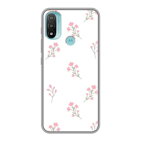 Чехол с принтом «Розовые цветы» для Motorola MOTO E40