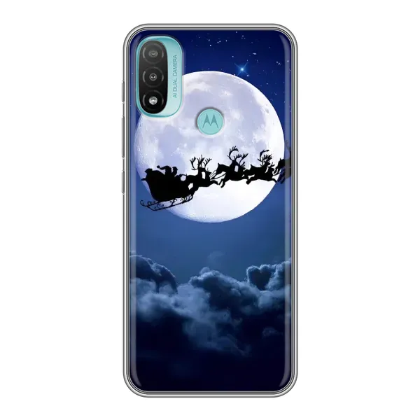 Чехол с принтом «Санта - луна» для Motorola MOTO E40