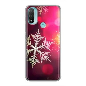 Новогодние Чехлы для Мото Е40 (VPrint) (Снежинка)