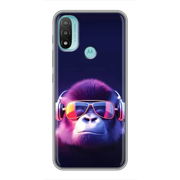 Чехол с принтом «Стильная обезьяна» для Motorola MOTO E40