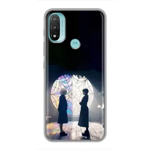 Чехлы Венсдей на Motorola MOTO E40 Уэнсдей (AlphaPrint) (Уэнздей и Инид)