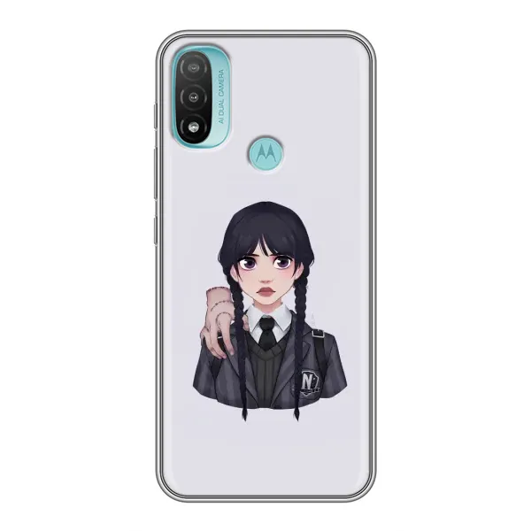 Чехол с принтом «Уэнздей и Вещь» для Motorola MOTO E40 Чехол с принтом «Уэнздей и Вещь» для Motorola MOTO E40