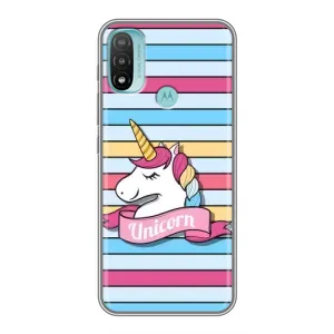 Чехол для Мото Е40 - (Единорожки - Новинки) (AlphaPrint) (Unicorn)