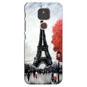 Чохол Ейфелева Вежа Motorola MOTO E7 Plus - (AlphaPrint) (Вежа в Парижі)