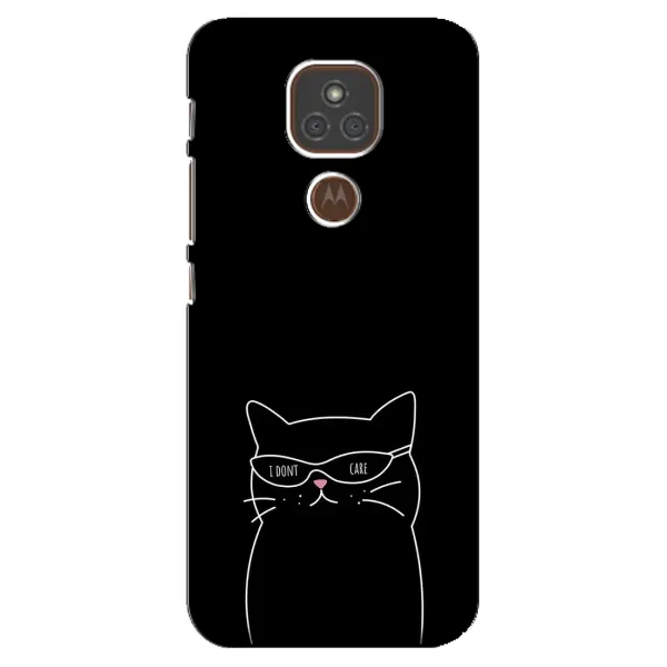 Чохол з принтом «Байдужий кіт» для Motorola MOTO E7 Plus