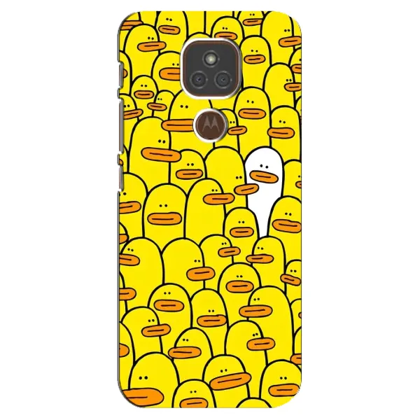Чехол с принтом «Белая уточка» для Motorola MOTO E7 Plus