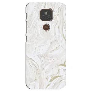 Мраморный чехол на Motorola MOTO E7 Plus (VPrint) (Белый мрамор)
