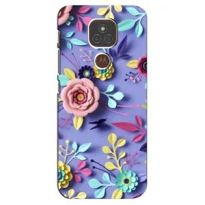Чехлы с Цветами для Motorola MOTO E7 Plus (VPrint) (Цветочный дизайн)