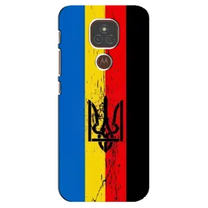Украинские Чехлы для Motorola MOTO E7 Plus с картинкой УПА (AlphaPrint) (Прапор УПА)